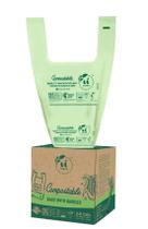 Sacos de camiseta compostáveis UNNI 9,84 L 100 unidades 0,68 mil 16,3 x 22 polegadas