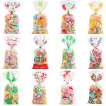 Sacos de celofane CCINEE Christmas Xmas com gravatas Twist 144 unidades