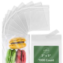 Sacos de celofane Seal Fresh 3x5cm, pacote 1000 para doces e biscoitos