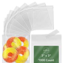 Sacos de celofane Seal Fresh 7,62 x 7,62 cm, pacote 1000, transparente Sacos de celofane Seal Fresh 7,62 x 7,62 cm, pacote 1000, transparente