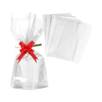 Sacos De Celofane Transparentes Para Presentes, Pacotes De 20, 50, 100, Embalagem Plástica Para