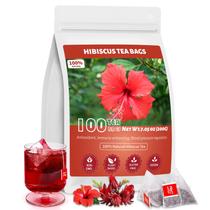 Sacos de chá Oryvox Hibiscus Flowers Herbal 100% Natural 100u