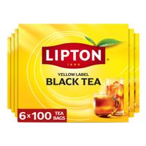 Sacos de chá preto Lipton Yellow Label, pacote com 600 unidades com alto teor de cafe