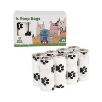 Sacos De Cocô De Cachorro Compostáveis Brancos 100% À Base De Vegetais Rolos De Refil Ecológicos