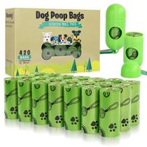 Sacos de cocô de cachorro TVOOD perfumados à prova de vazamentos, 420 unidades com dispensador