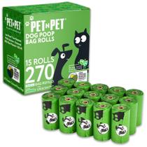 Sacos de cocô PET N PET para cães 270 unidades, 38% à base de plantas