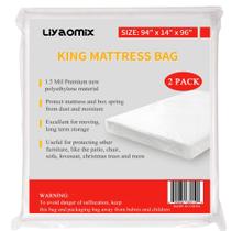 Sacos de colchão Liyaomix, pacote com 2 unidades King/Cal King, impermeáveis Sacos de colchão Liyaomix, pacote com 2 unidades King/Cal King, impermeáveis