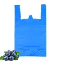 Sacos de compras de plástico, camiseta LazyMe, 12x20 polegadas, azul, 100 unidades Sacos de compras de plástico, camiseta LazyMe, 12x20 polegadas, azul, 100 unidades