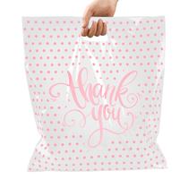 Sacos de compras de plástico Camtoms Thank You 9x12, pacote com 100