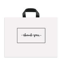 Sacos de compras SOSFKIM Thank You 50 unidades de plástico branco de 25x30cm