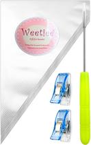 Sacos de confeitar Weetiee Tipless 30 cm 100 unidades com clipes e agulha