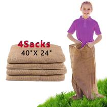 Sacos de corrida Potato Sack Alytree Burlap, pacote com 4 unidades para crianças e adultos