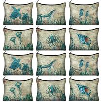 Sacos de cosméticos Sanwuta Sea Tropical 12 unidades para mulheres Sacos de cosméticos Sanwuta Sea Tropical 12 unidades para mulheres