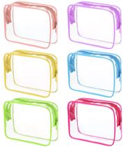 Sacos de cosméticos Tergy Waterproof Toiletry PVC Travel, pacote com 6