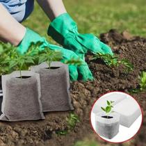 Sacos De Cultivo Biodegradáveis Não Tecidos 8x10cm 100pcs Para Jardim Doméstico Sacos De Cultivo Biodegradáveis Não Tecidos 8x10cm 100pcs Para Jardim Doméstico