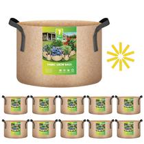 Sacos de cultivo de plantas iPower, 7 galões, pacote com 10, Tan Heavy Duty Sacos de cultivo de plantas iPower, 7 galões, pacote com 10, Tan Heavy Duty