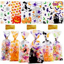 Sacos de Doces de Halloween JOYIN - 150 Unidades com Gravatas Giratórias Sacos de Doces de Halloween JOYIN - 150 Unidades com Gravatas Giratórias