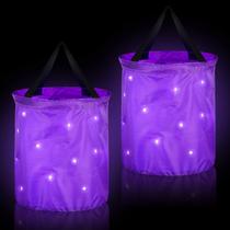 Sacos de doces de Halloween Shappy LED Light Up 30x25 cm roxos