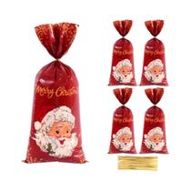 Sacos De Doces Do Papai Noel Vermelho, Embalagem De Biscoitos De Natal, 25, 50, 100 Peças, Sacos De Doces Do Papai Noel Vermelho, Embalagem De Biscoitos De Natal, 25, 50, 100 Peças,