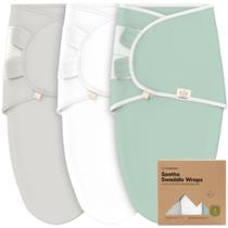 Sacos de dormir Baby Swaddle, pacote com 3 unidades orgânicas KeaBabies (Sage) Sacos de dormir Baby Swaddle, pacote com 3 unidades orgânicas KeaBabies (Sage)