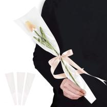 Sacos de embalagem AUEAR Single Rose, pacote com 100 flores brancas Sacos de embalagem AUEAR Single Rose, pacote com 100 flores brancas