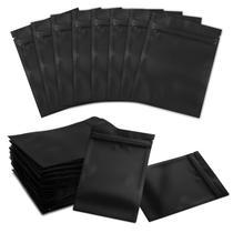 Sacos de embalagem Gwybkq Resealable 7,5x10cm 300 peças pretas