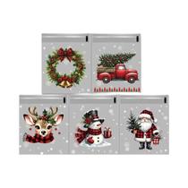 Sacos De Embalagem Para Presentes De Natal 50/100pcs Com Estampa De Floco De Neve, Papai Noel E Sacos De Embalagem Para Presentes De Natal 50/100pcs Com Estampa De Floco De Neve, Papai Noel E