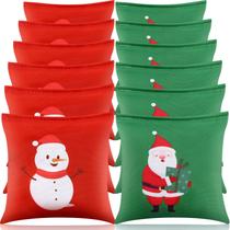 Sacos de feijão Ceenna, 12 peças de Natal Cornhole, 10x10 cm