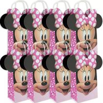 Sacos de festa Amscan Minnie Mouse Forever Pink Paper, pacote com 8 Sacos de festa Amscan Minnie Mouse Forever Pink Paper, pacote com 8