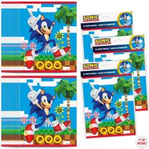 Sacos de festa Unique Sonic 24 ct com adesivo Sonic Birthday