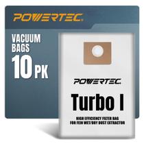 Sacos de filtro POWERTEC Turbo I para Fein Dustex 25L 10PK