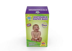 Sacos de fraldas descartáveis Mighty Clean Baby 300 unidades