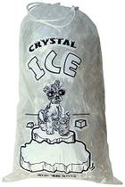Sacos de gelo CrystalClear Plastic de 10 kg com cordão de algodão x100