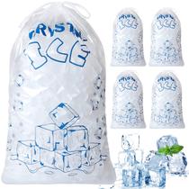 Sacos de gelo ENNIYU de 3,6 kg com cordão, 50 unidades para máquina de gelo Sacos de gelo ENNIYU de 3,6 kg com cordão, 50 unidades para máquina de gelo