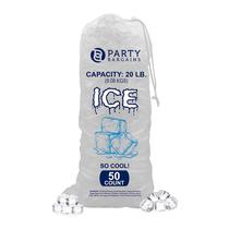 Sacos de gelo PARTY BARGAINS com cordão de plástico de 9 kg (50 unidades) Sacos de gelo PARTY BARGAINS com cordão de plástico de 9 kg (50 unidades)