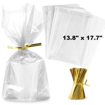 Sacos de guloseimas de celofane Zcintert Clear 13,8 x 17,7 cm 100 unidades