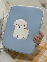 Sacos de higiene pessoal cosméticos mac tablet case coreano ins dog ipad air sleeve liner bag bolsa de armazenamento para laptop para ipad air