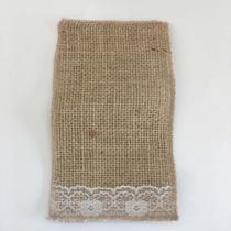 SACOS DE JUTA COM RENDA 37mm 0,15 x 0,25m C/ 5 PEÇAS