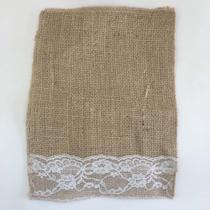 SACOS DE JUTA COM RENDA 70mm 0,15 x 0,25m C/ 5 PEÇAS