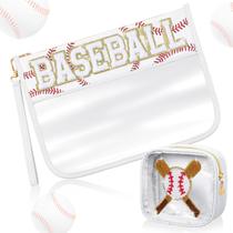 Sacos de lanche de beisebol Hillban Chenille Letter, 2 peças de nylon e PVC