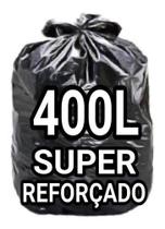 Sacos De Lixo 400 Litros Super Reforçado 100 Un Fabricante Cor Preto