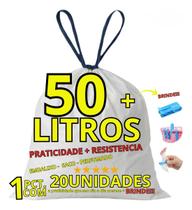 Sacos De Lixo 50l Embalixo Bloqueador Odores 20 Und + Brinde Sacos De Lixo 50l Embalixo Bloqueador Odores 20 Und + Brinde