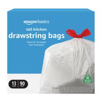 Sacos de lixo Amazon Basics Flextra Tall Kitchen 13L 90 unidades