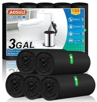 Sacos de lixo AOSULI 10L/3 galões para banheiro/escritório 100 unidades