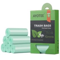 Sacos de lixo AYOTEE 4,5-6L/1,2 galão compostáveis verdes 125 ct