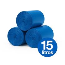 Sacos de Lixo Azul 15 L Reforçado Pia Banheiro Cozinha 60 Un
