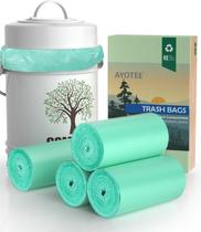 Sacos de lixo compostáveis AYOTEE 4,5-5L/1,3 galão 125 unidades Sacos de lixo compostáveis AYOTEE 4,5-5L/1,3 galão 125 unidades