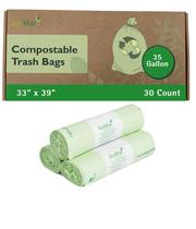 Sacos de lixo compostáveis BioMat 132.5L 30 unidades BPI ASTM D6400