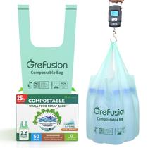 Sacos de lixo compostáveis GFusion 2,6 L com alça de 50 quilates Sacos de lixo compostáveis GFusion 2,6 L com alça de 50 quilates