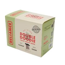 Sacos de lixo de banheiro portáteis Reliance Double Doodie, pacote com 6 Sacos de lixo de banheiro portáteis Reliance Double Doodie, pacote com 6